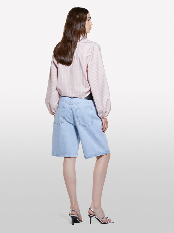 Camicia a righe rosa con contrasto - camicie da donna - Rosa | Sisley image number 3